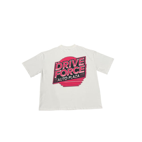 Drive Force Auto Plaza Box Tee - White